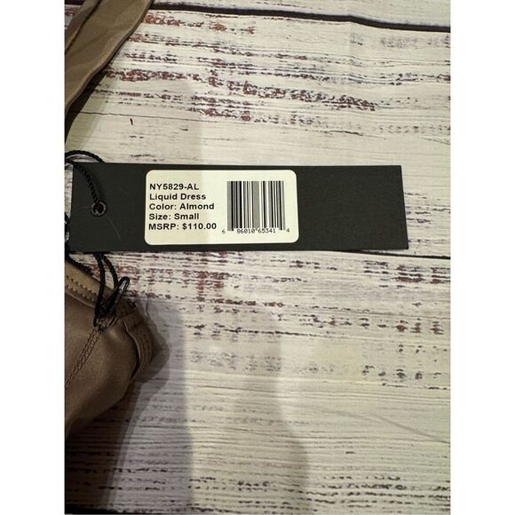 Noli Yoga liquid dress almond tan size small NWT - Picture 4 of 6